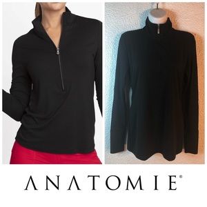Anatomie 1/4 Zippered Ribbed Shoulders Size Small